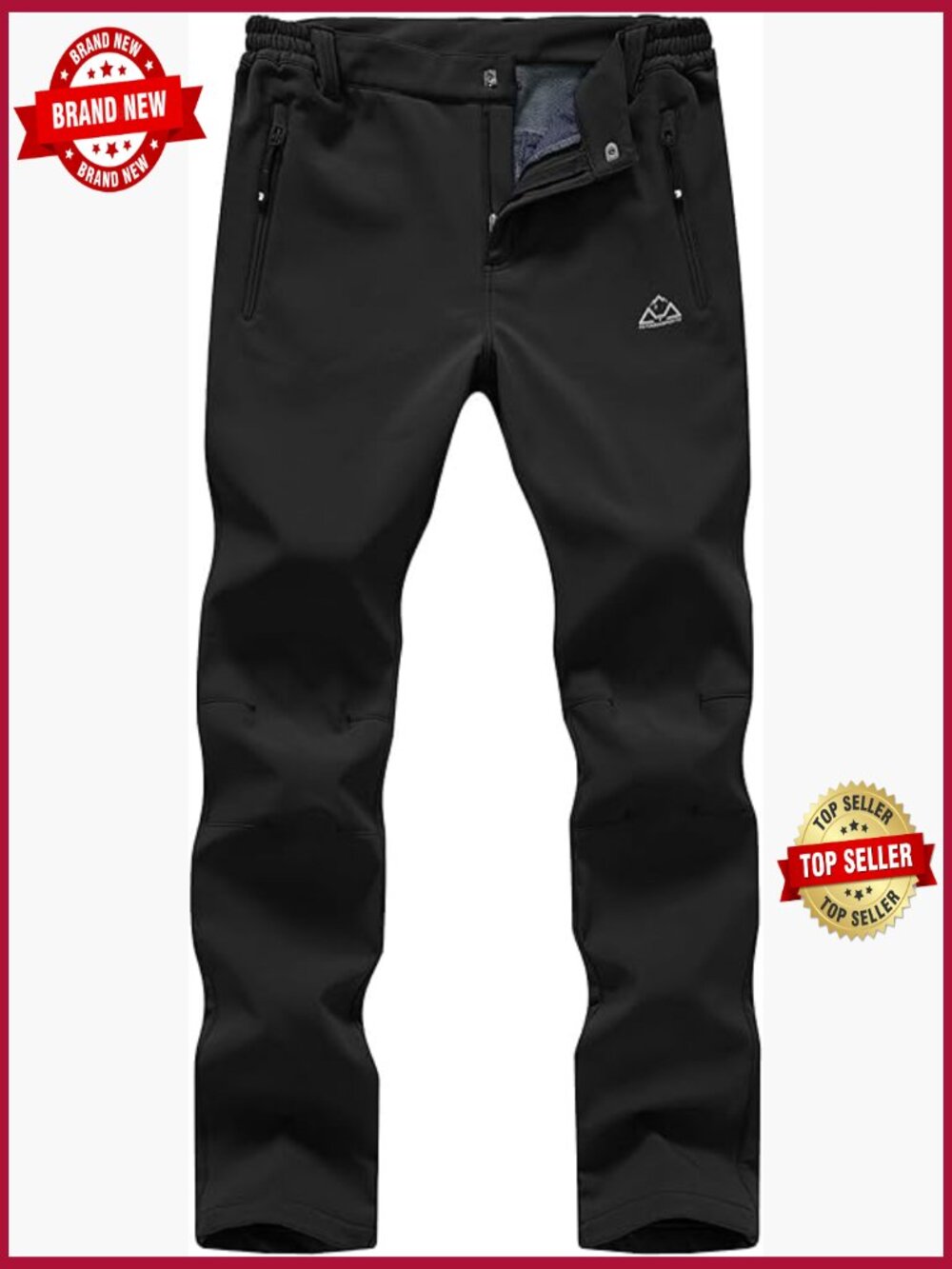 Women's Ski Snow Pants Waterproof Fleece Lined Hiking Cargo 4 Pockets